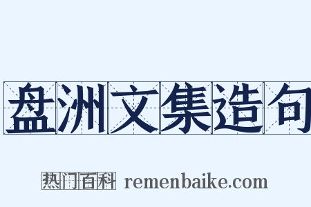 盘洲文集造句是什么意思的图片